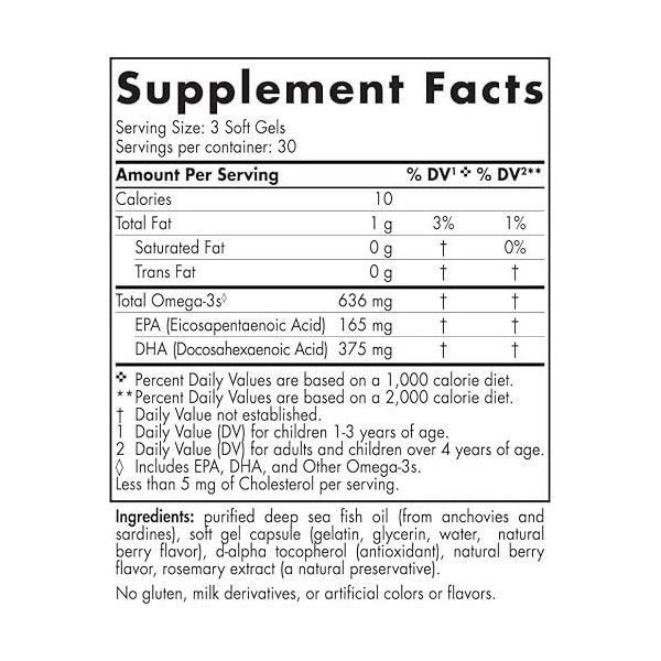 Nordic Naturals DHA Xtra Berry Punch - 90 mini gels doux à mâcher pour enfants - 636 mg doméga-3s EPA et DHA - Fonction cogn