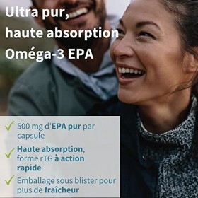Pharmepa RESTORE - Oméga 3 EPA 1000 mg, Concentré à 90%, Huile de Poisson Sauvage Ultra Pure, 60 capsules, Arôme Naturel de C