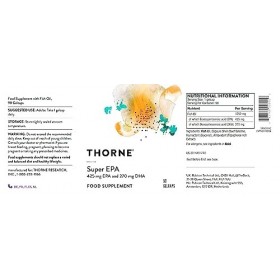 Thorne Super EPA - Supplément dAcides Gras Oméga-3 EPA 425 mg et DHA 270 mg - Pour la Santé du Cœur, du Cerveau, du Système 