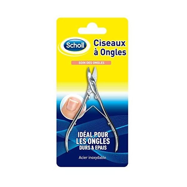 Scholl Ciseaux à Ongles en Acier Inoxydable Soin des Pieds