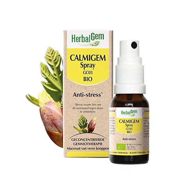 HerbalGem | Calmigem | Contribue à combattre le stress | Complexe de gemmothérapie | 15 ML