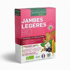 Santarome Bio - Jambes Légères Bio | Complément Alimentaire Circulation | Jambes Lourdes, Enflées ou Douloureuses - A base de