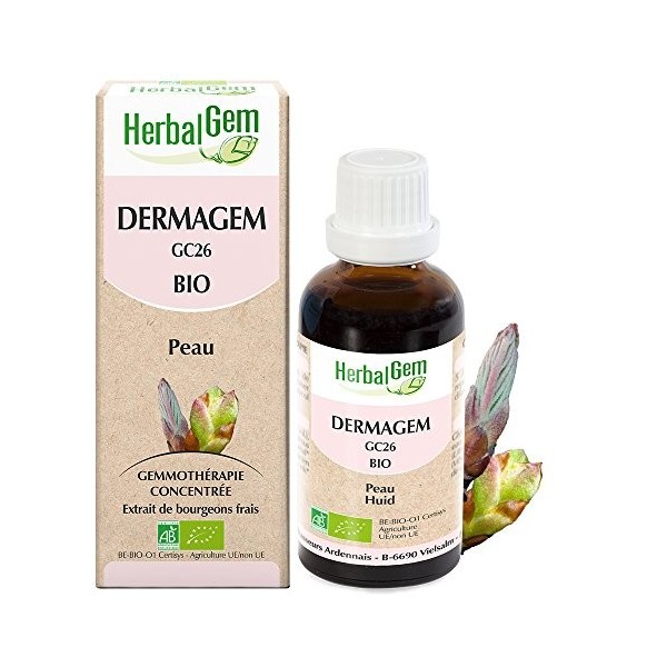 HerbalGem Dermagem Bio Gemmothérapie Concentrée Purifie Et Restaure La Peau 30 ml