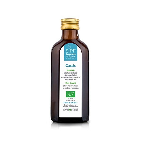 CASSIS Bio Français 100 ml | Solution Buvable De Plantes Fraîches | Soin des Articulations, Mobilité Articulaire, Douleur Art