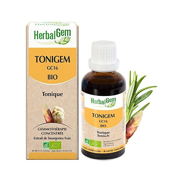 HerbalGem Tonigem Bio Complexe de Gemmothérapie Concentrée Tonique Puissant 30 ml