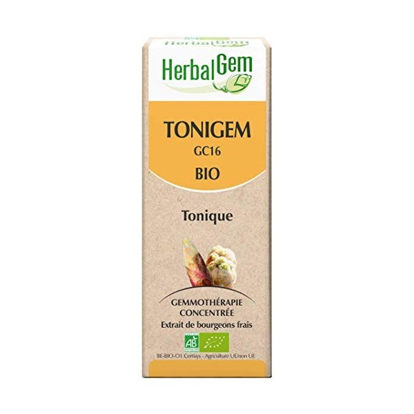 HerbalGem Tonigem Bio Complexe de Gemmothérapie Concentrée Tonique Puissant 30 ml