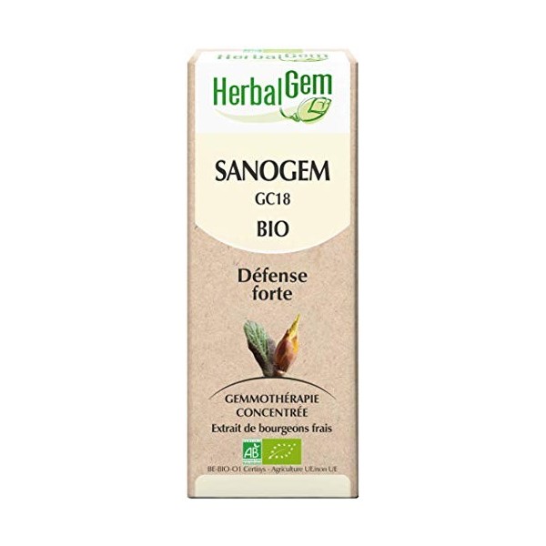 HerbalGem Sanogem Bio Complexe défense forte Stop aux agressions extérieures Gemmothérapie Concentrée 30 ml