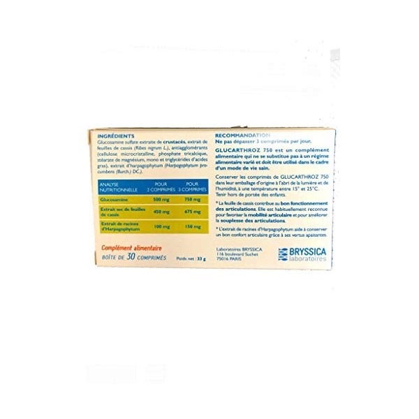 Glucarthroz 750 Confort des Articulations - Lot de 2 Boites de 30 Comprimés