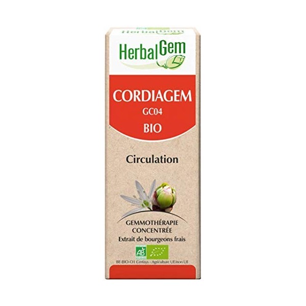 HerbalGem Cordiagem Bio Complexe circulation Favorise une circulation fluide Gemmothérapie Concentrée 30 ml