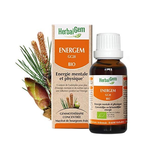 HerbalGem | Energem Complexe Bio | Stabilité mentale, physique et émotionnelle | 30 ml