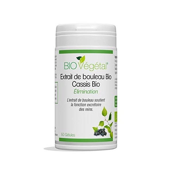 Bouleau et Cassis BIO Végétal - Complément Alimentaire Vegan - Elimination & Drainage - Cure Détox - 60 Gélules - Fabrication