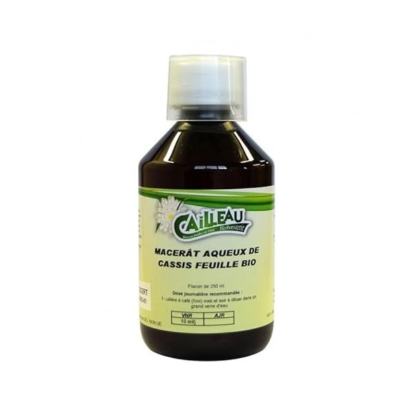 Macérat Aqueux de Cassis - Feuille Bio - Flacon de 250 ml - Cailleau