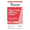 Vitavea - Lot de 3 compléments alimentaires Jambes lourdes et Drainage - Vigne Rouge Cassis, Circulation et jambes légères + 