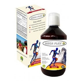 MEGA FLEX Complément alimentaire - 100% naturel - Soulagement des articulations. Utiliser le capuchon: de 20 à 40 ml tous les