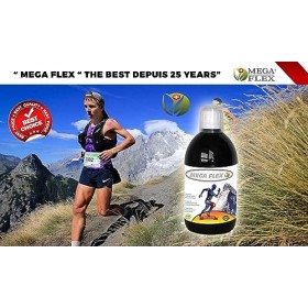 MEGA FLEX Complément alimentaire - 100% naturel - Soulagement des articulations. Utiliser le capuchon: de 20 à 40 ml tous les