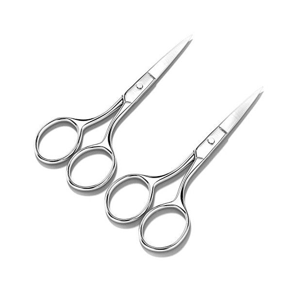 Uootach 2 Pièces Ciseaux à Ongles professionnels, Ciseaux à Cuticules en acier inoxydable, Ciseaux à sourcils ultra tranchant