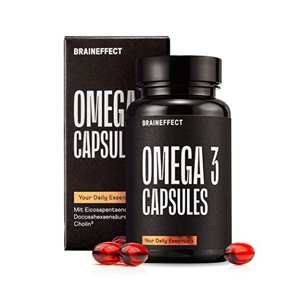 Omega 3 + Antioxidant Astaxanthine - Haute Dose, Qualité Allemande, Pêche Contrôlée - Haute Dose dEPA, DHA, Phospholipides