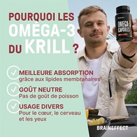 Omega 3 + Antioxidant Astaxanthine - Haute Dose, Qualité Allemande, Pêche Contrôlée - Haute Dose dEPA, DHA, Phospholipides