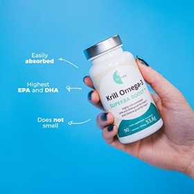 Go-Keto Krill Oil Omega 3 SUPERBA BOOST® | 90 capsules de 596 mg dhuile de krill premium | concentration très élevée dEPA e