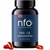 NFO OMEGA 3 KRILL OIL Astaxanthin [60 Capsules] - Huile de krill avec de lhuile de poisson norvégienne avec une dose élevée 