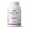 HSN Krill Oil : Huile de Krill 500mg, Source dOmega 3 DHA, EPA , Avec Astaxanthine et Phospholipides - Antioxydant puissant