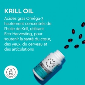 KRILL OIL 60 Gélules Molles - Qualité Supérieure pour le Cœur, le Cerveau, les Yeux et les Articulations, faible taux de Ch