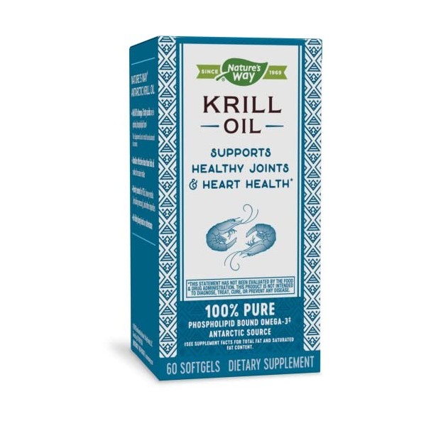Natures Way - Acides Gras Essentiels Gold Huile de Krill 500 mg - 60 Gélules