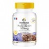 Huile de Lin 500mg – 100 gélules molles - Préssée à froid - avec vitamine E | Warnke Vitalstoffe