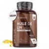 Oméga 3 6 9 Huile de Lin 1000mg - 180 Gélules 6 Mois Vegan - Alternative À lHuile de Poisson - Source dAcides Gras Oméga Les...
