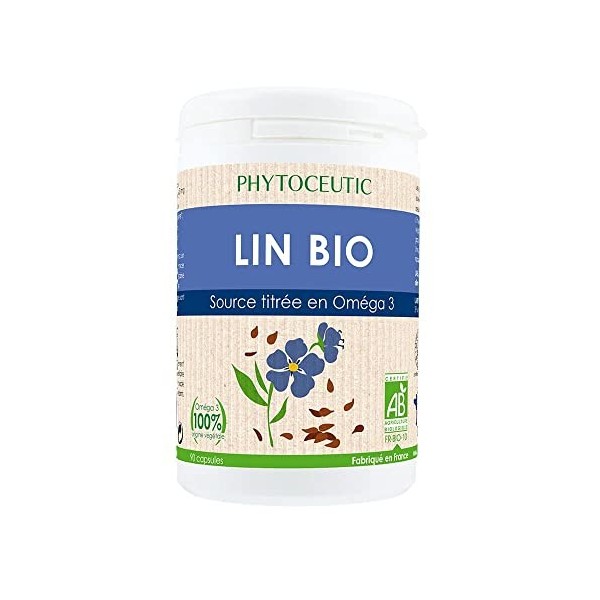 Phytoceutic Lin Bio 90 Gelules 90 Unités Les bienfaits du complément alimentaire à base d'huile de lin