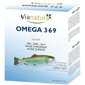 Vianatura Omega 3-6-9 Formule Complète Équilibre Acides Gras Essentiels Huile de Poisson/Huile de Graines de Lin/Huile dOliv ...