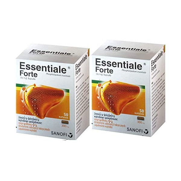 Essentiale Forte - Lot de 100 capsules de régénération du foie et purification des toxines, 300 mg, sans OGM