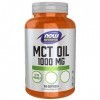 Now Foods MCT Oil, 1000mg, Triglycérides à chaîne moyenne dhuile de coco et de palmiste, Haute dose, 150 capsules molles, Te