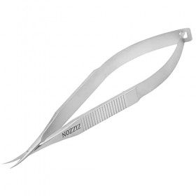 ZIZZON Ciseaux à cuticules Kit de toilettage professionnel à pointe pointue extra fine incurvée pour les sourcils, les cils, 