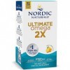 Nordic Naturals, Ultimate Omega 2X, 2150mg dOméga-3, Huile de Poisson avec EPA et DHA, 120 Capsules molles, Goût Citron, Tes