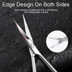 Lamkrtlp 1pcs Ciseaux à Ongles, Ciseaux à Cuticules Professionnels, Ciseaux à Sourcils, pour Ongles, Cils et Peau Sèche