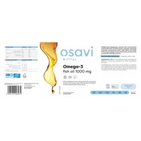 Osavi Omega-3 Fish Oil Molecularly Distilled, 1000mg - 180 softgels