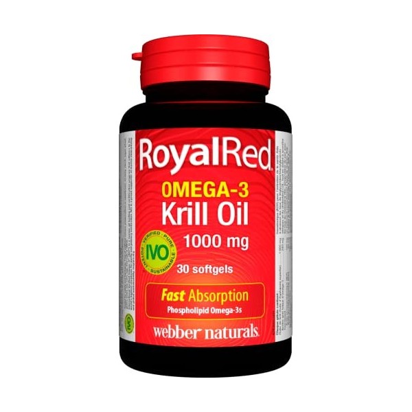 Webber Naturals RoyalRed® Omega-3 Krill Oil Extra Strength 1000 mg 30 Softgels