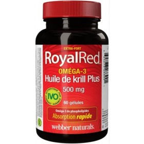 Webber Naturals RoyalRed® Omega-3 Krill Oil Plus Extra Strength 500 mg 60 Softgels
