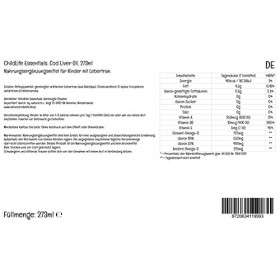 ChildLife Essentials, Cod Liver Oil Huile de Foie de Morue , avec Vitamines A, D et E, Goût Fraise, 273ml, Testé en Laborato