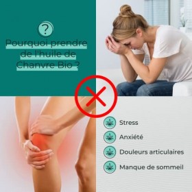 Huile de chanvre Bio | Prenez soin de vos articulations et procurez-vous des moments calmes | Graines de chanvre | Hemp oil |