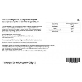 Now Foods, Omega 3-6-9, 1000mg, avec des Huiles Végétales de Haute Qualité, Haute Dosé, 100 Capsules molles, Testé en Laborat