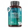 Oméga 3 Huile de Poissons Sauvages 2000mg - 240 Gélules - 660mg EPA + 440mg DHA Pour 4 Mois, Forte Concentration en Acides Gr