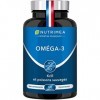 Omega 3 & Krill dAntarctique | Huile de Poissons Sauvages | Antioxydant Naturel | Cognition & Système Immunitaire | Haute co