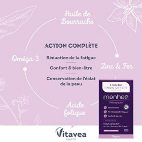 Vitavea Manhaé-Complément Alimentaire Ménopause Pré-Ménopause Sans Hormones-Confort & bien-être pendant la ménopause-Acide Fo