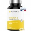 NOVOMA Oméga 3 Huile de Poisson Epax® 2000mg /j, Pure et Concentrée, 120 capsules, Riche en EPA et DHA & Vitamine E, Omega 3 