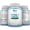 Omega 3 Fish Oil 1000 mg - Huile de Poisson - 365 Gélules - Cure d1 An - Riche en EPA 540mg et DHA 360mg - Compléments alime