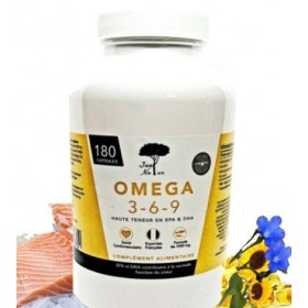 JustNatur-OMEGA 3-6-9-Ingrédients Qualité Supérieure-Haute teneur en EPA-DHA-Poisson sauvages-180 Capsules jusquà 6 mois de