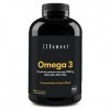 Oméga 3 Huile de Poissons Sauvages 2000 mg, Haute Concentration 700 mg EPA et 500 mg DHA et Vitamine E | Fish Oil Pure Super 