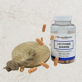 Roches Marines - Complément alimentaire Lécithine marine - Maintien de la Mémoire et de la Concentration - Oméga 3 sous forme